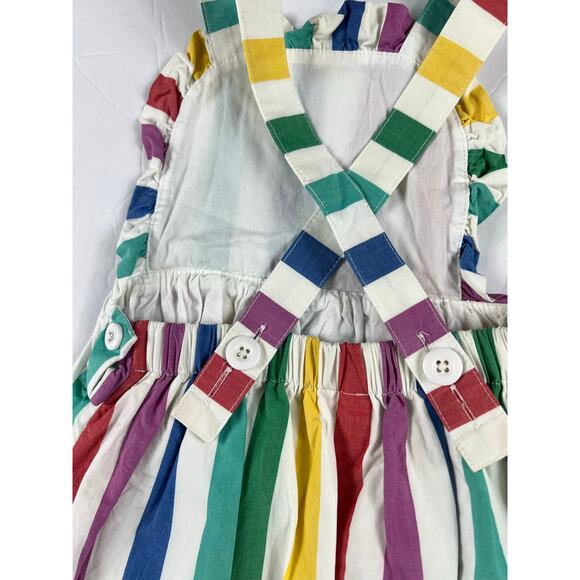 Hanna Andersson Rainbow Striped Pinafore Dress 3T 90cm - Picture 7 of 7